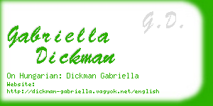 gabriella dickman business card